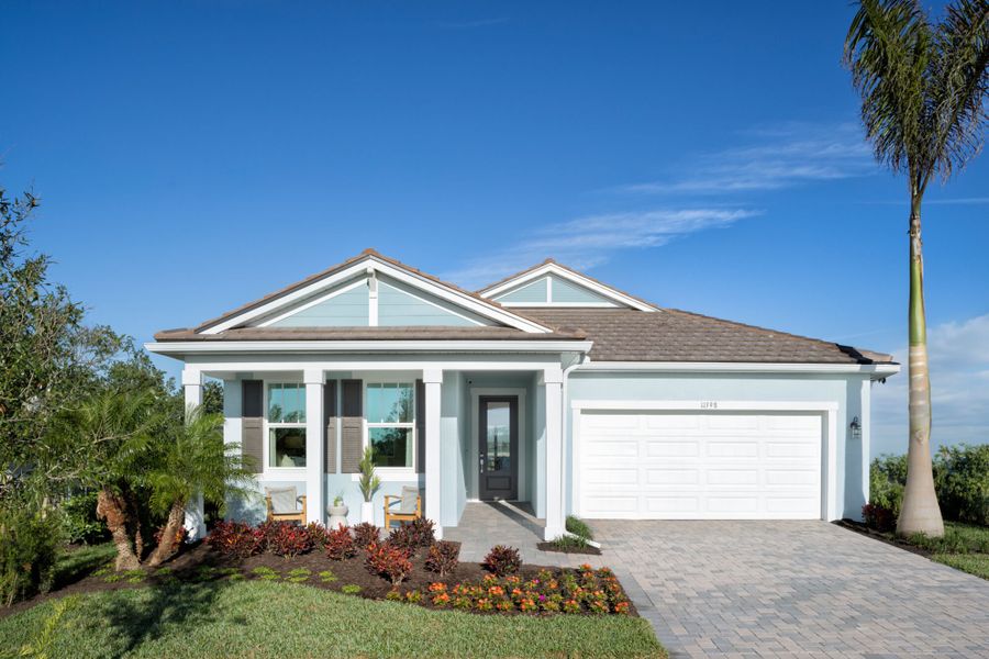 Representative exterior photo of a completed home built from the Sapphire by Mattamy Homes in Brightmore at Wellen Park, Venice, FL (Image 15).