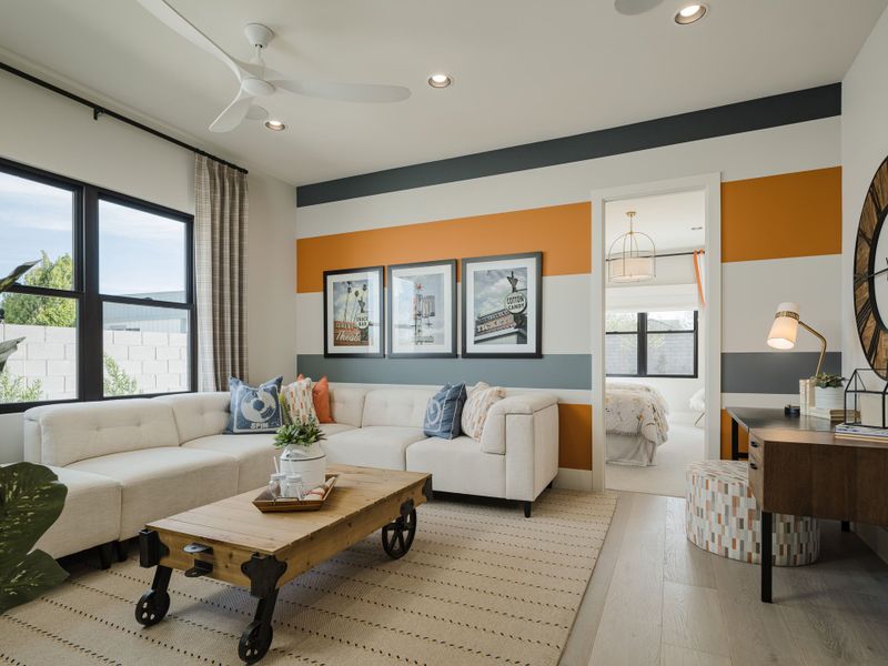 Representative furnished interior of a home built from the Plan 6002 by Camelot Homes in Stone Crest, Gilbert (Image 37).