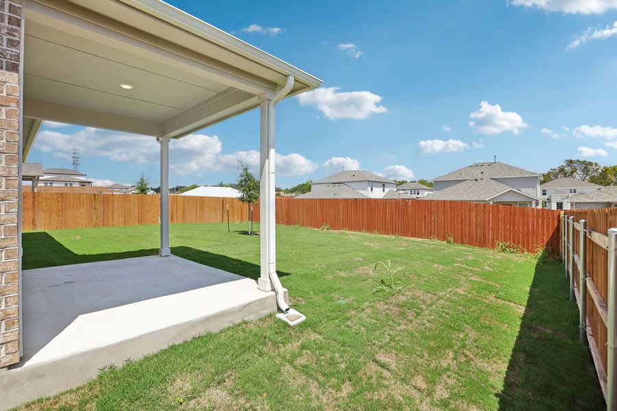 Exterior details and patio area of a home in Lisso, Pflugerville (Image 23).