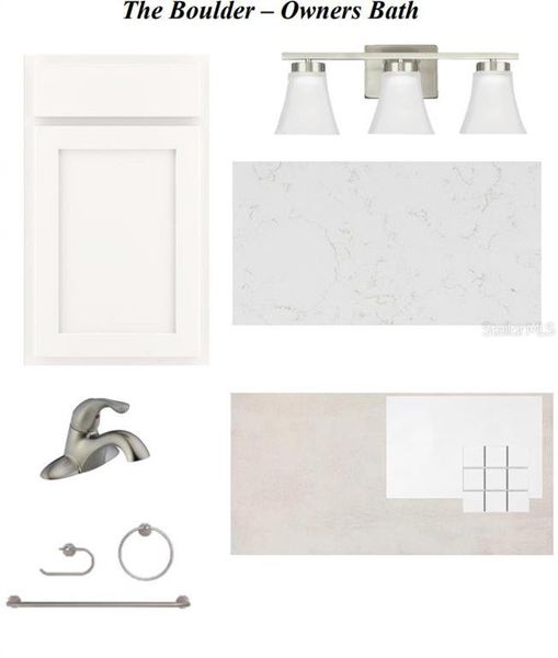 Sample of building materials used in homes in Persimmon Place – Garden Series, Wesley Chapel (Image 5).