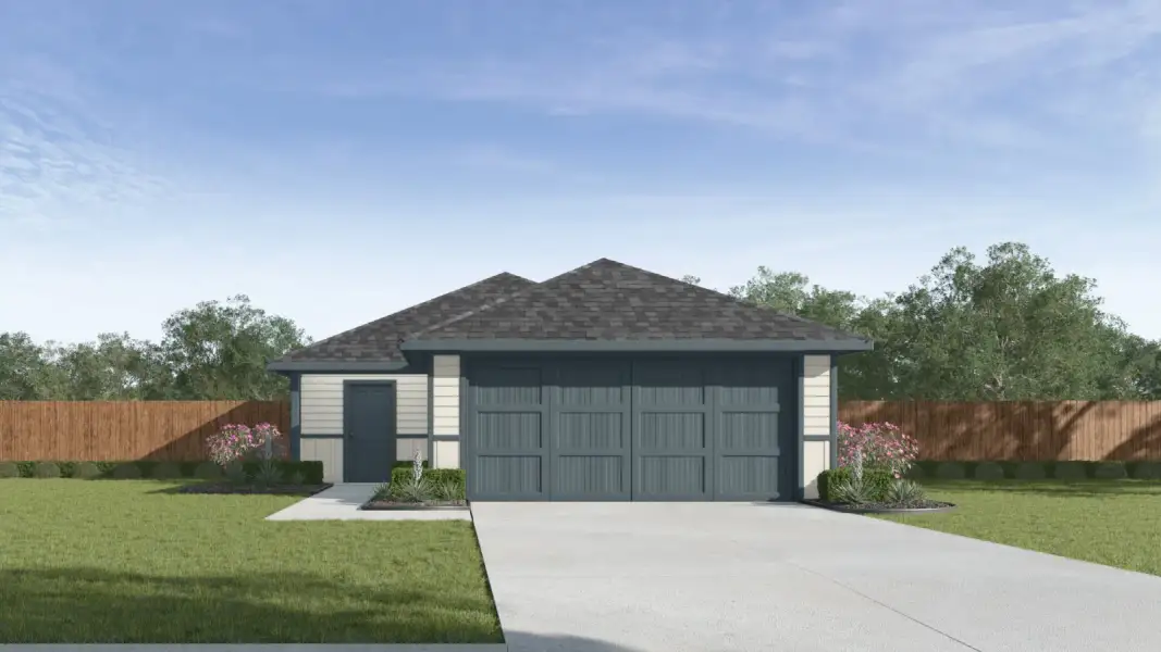 Representative exterior photo of a completed home built from the The Barton by D.R. Horton in Hymeadow, Maxwell, TX (Image 2). Representative exterior photo of a completed home built from the The Barton by D.R. Horton in Hymeadow, Maxwell, TX (Image 2).