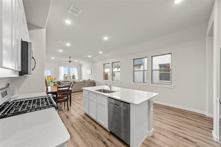 Your view from the open kitchen. Your view from the open kitchen.