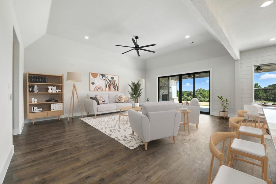 Furnished interior in a model home at Stagecoach Crossing in Bridgeport (Image 5).