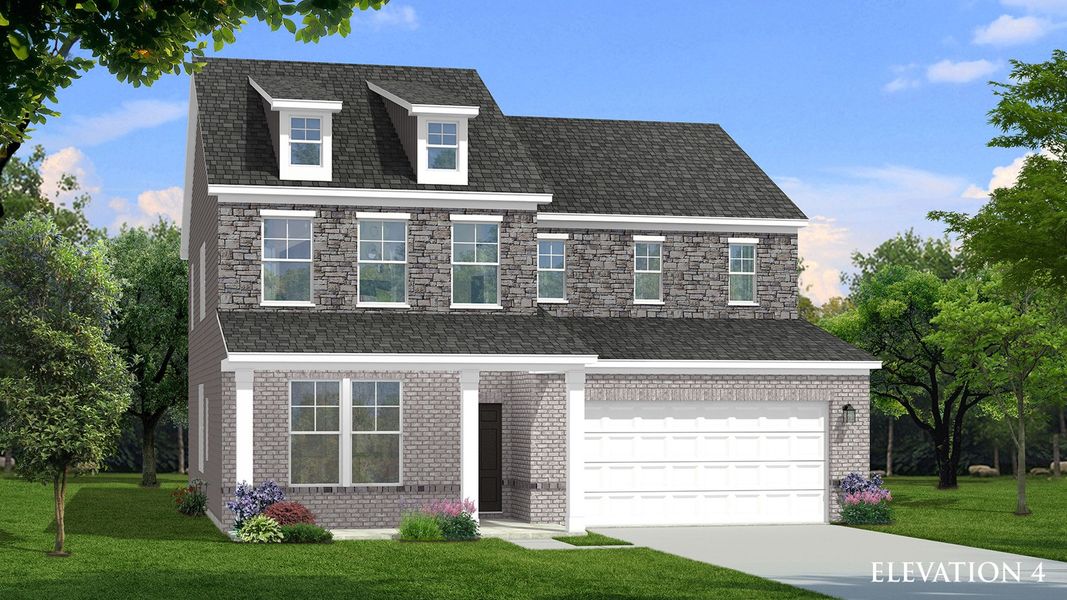 Representative exterior photo of a completed home built from the Wynwood by DRB Homes in Burchwood, Stockbridge, GA (Image 23).