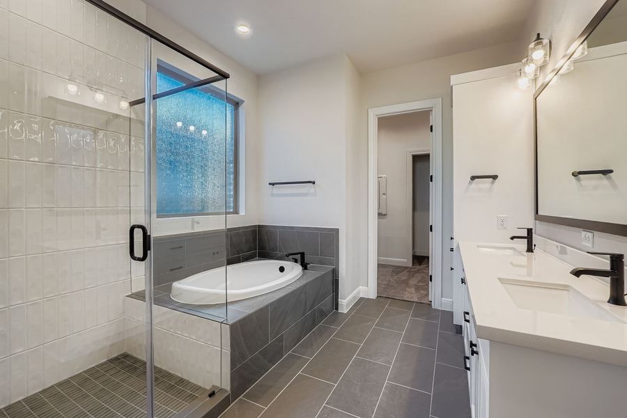 Furnished interior view inside a new home in 6 Creeks, Kyle (Image 4).