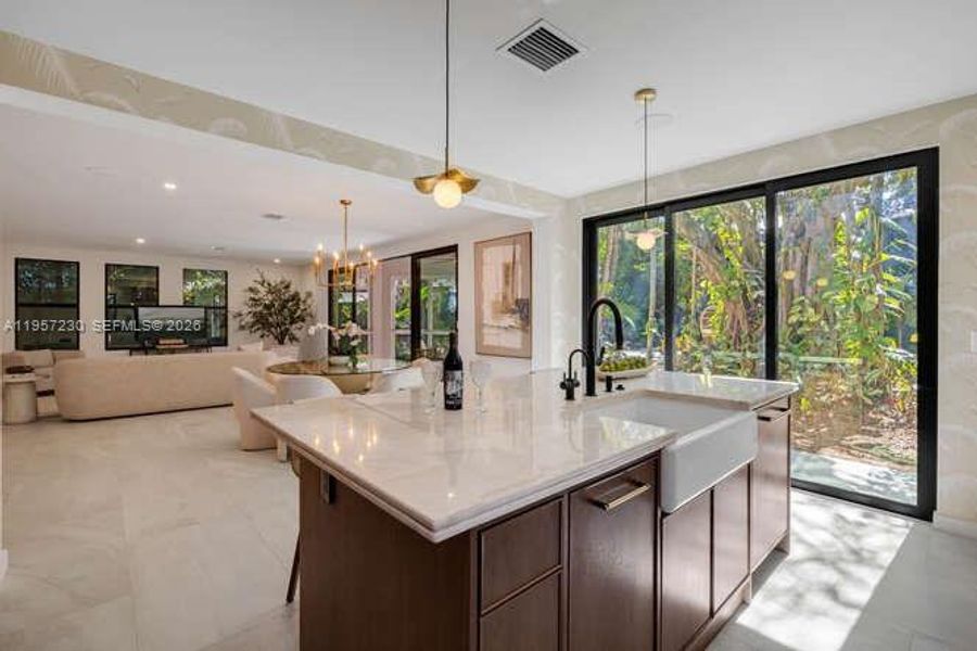 Furnished interior view inside a new home in , Miami (Image 9).