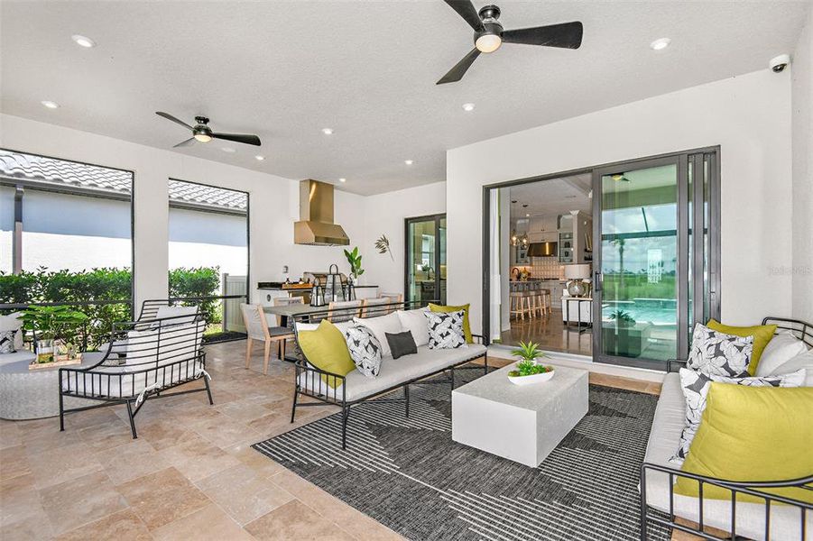 Furnished interior view inside a new home in Esplanade at Skye Ranch, Sarasota (Image 5).