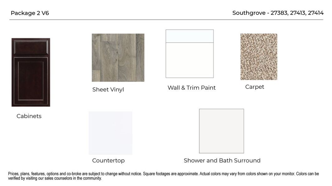 Sample of building materials used in homes in Southgrove, Kyle (Image 15).