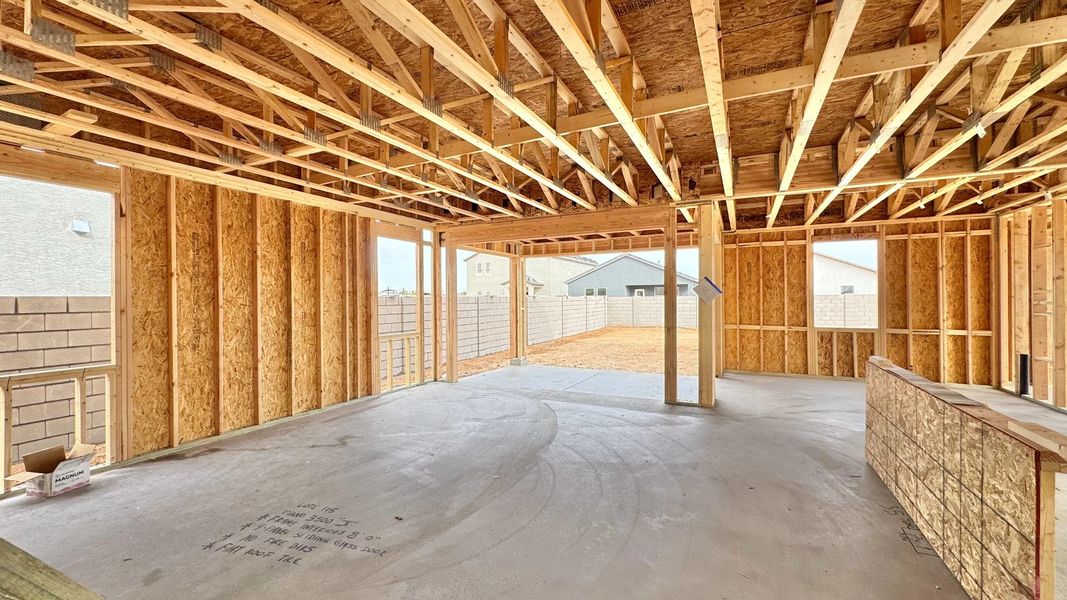 Great room and dining Great room and dining