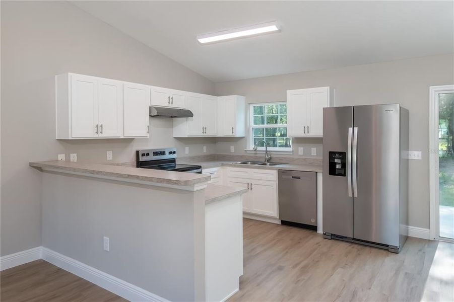 What the kitchen will look like once construction is complete.