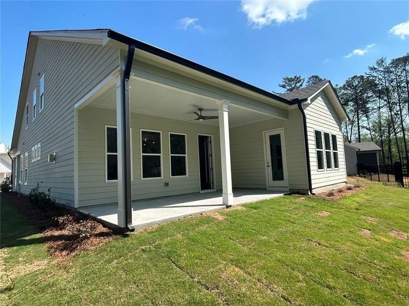 Exterior details and patio area of a home in Cooks Farm, Woodstock (Image 3).