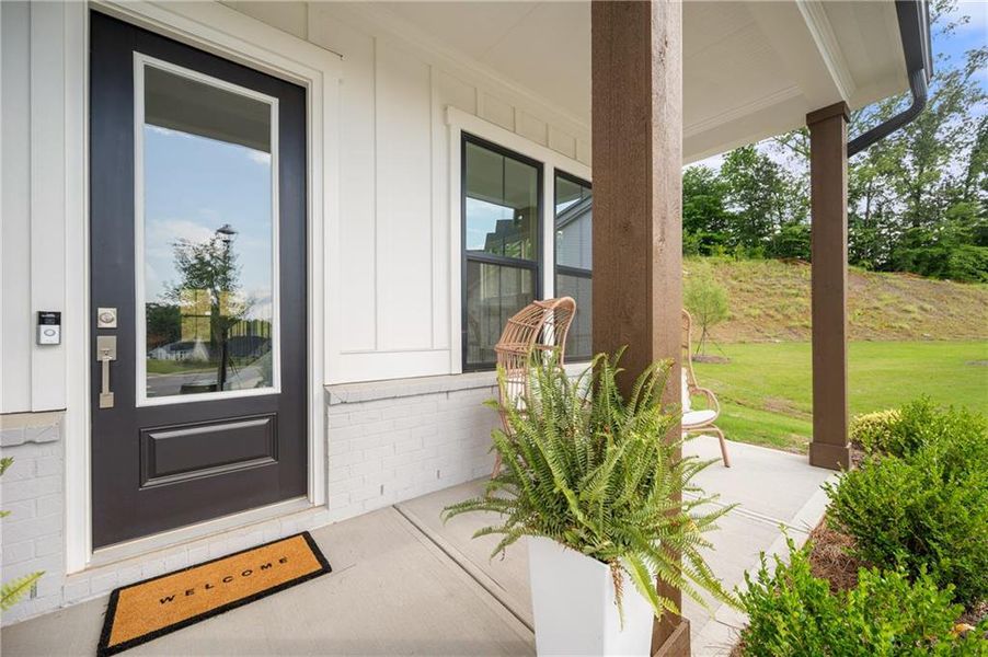 Exterior details and patio area of a home in Sterling Pointe, Cumming (Image 3). Exterior details and patio area of a home in Sterling Pointe, Cumming (Image 3).
