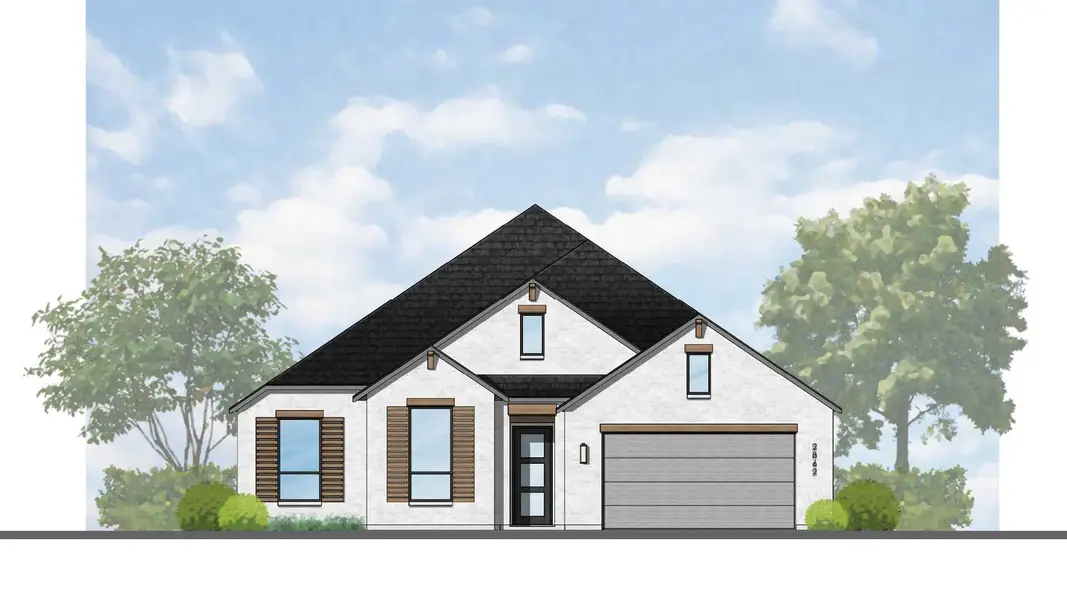 Representative rendering of the exterior for the Chesterfield Plan by Highland Homes (Image 17).