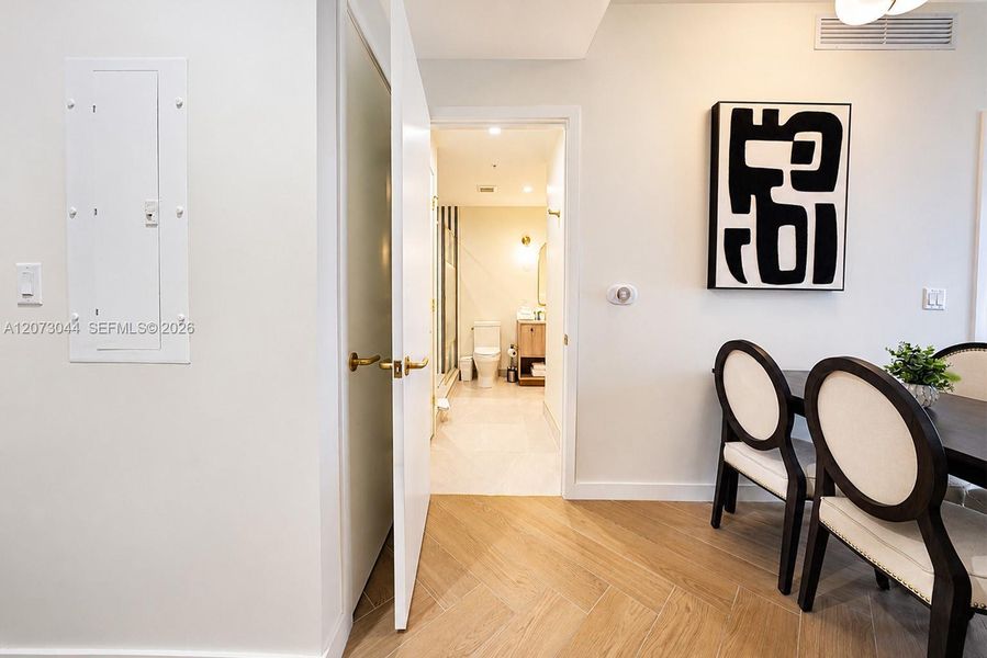 Furnished interior view inside a new home in , Miami (Image 7).