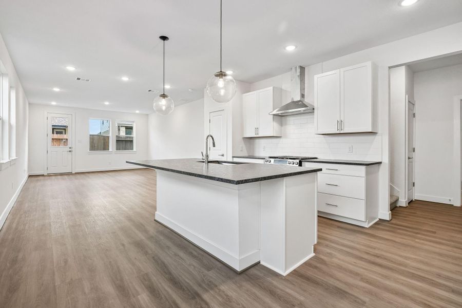 Gourmet island kitchen