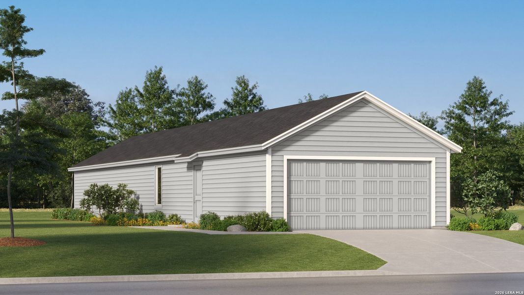 Front exterior of a new home in Brookmill, San Antonio, TX, highlighting curb appeal (Image 20).