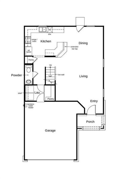 This floor plan features 4 bedrooms, 2 full baths, 1 half bath and over 1,800 square feet of living space.