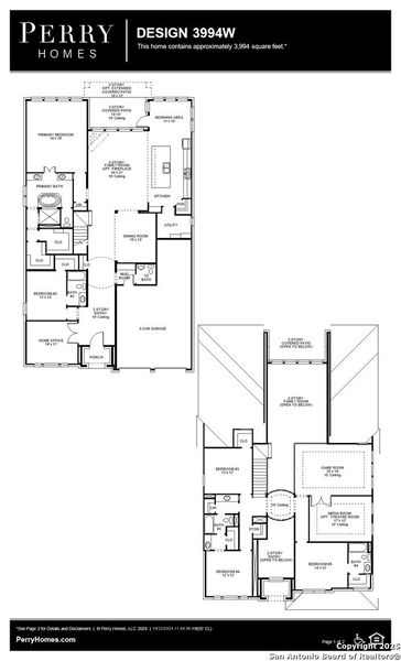 2D floor plan layout of this home in Alsatian Oaks 60', Castroville, TX (Image 3).
