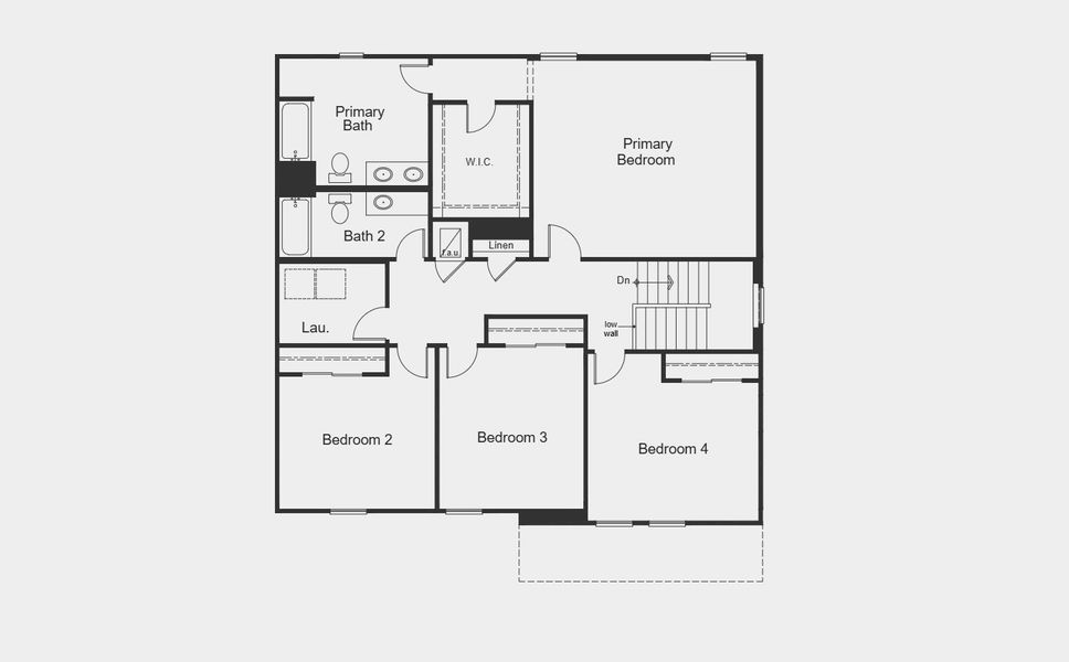 2D floor plan layout for the Plan 2566 by KB Home in Chelsea Square, Eustis, FL (Image 13).
