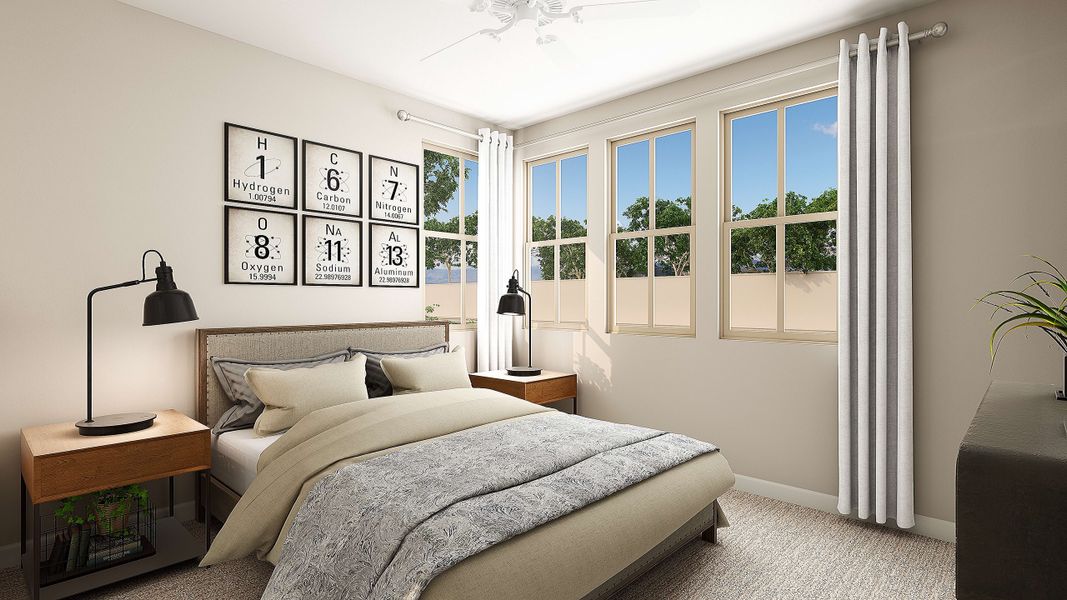 Representative furnished interior of a home built from the Viridian Plan 4004 by Tri Pointe Homes in Waterston Central, Gilbert (Image 26).