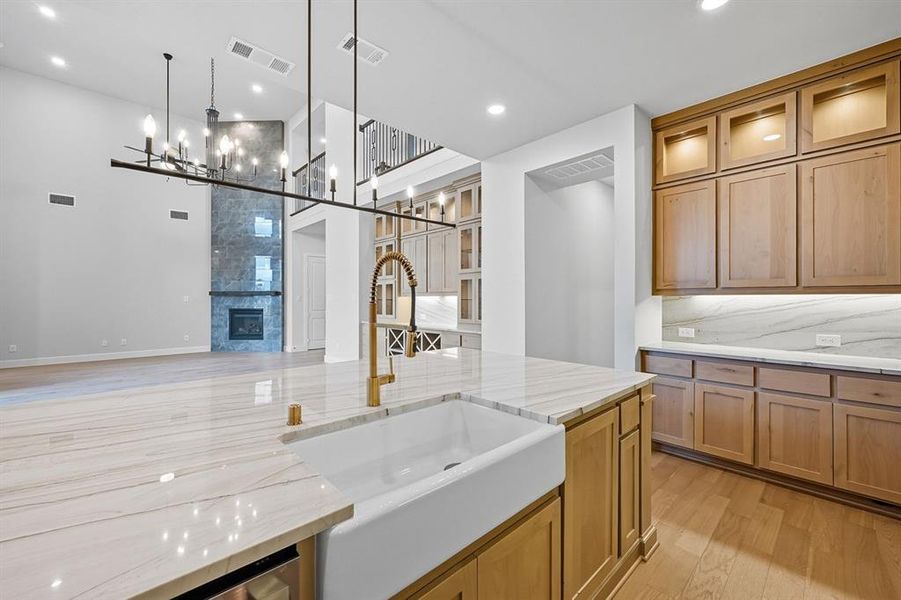 Furnished interior view inside a new home in Sandbrock Ranch: 70ft. lots, Aubrey (Image 8). Furnished interior view inside a new home in Sandbrock Ranch: 70ft. lots, Aubrey (Image 8).