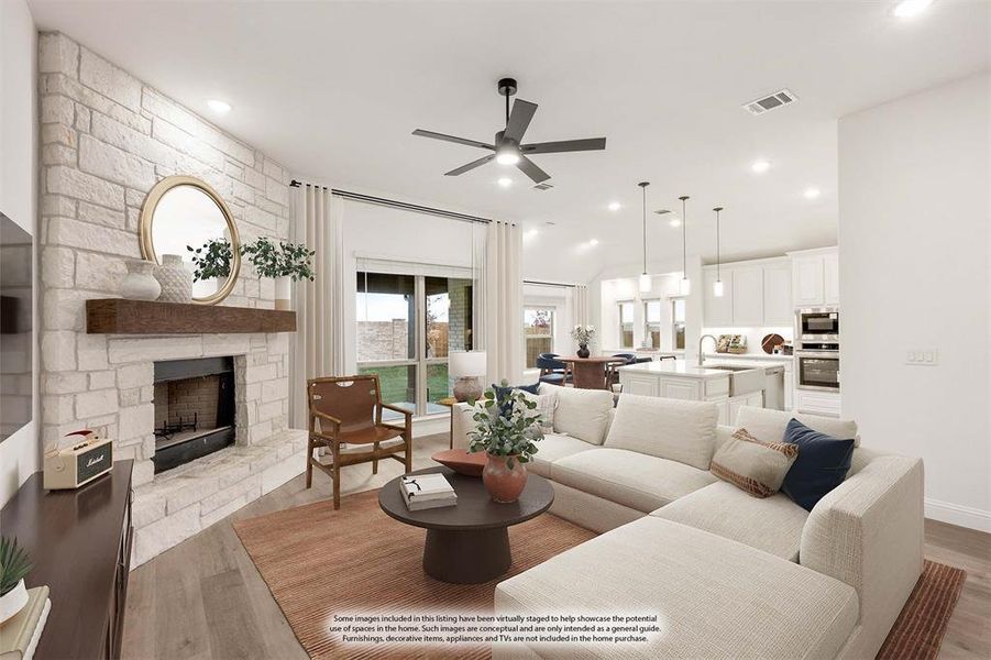 Furnished interior view inside a new home in Villages of Hurricane Creek, Anna (Image 6).