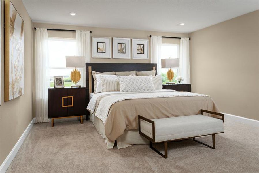 Representative furnished interior of a home built from the Rochelle by Ryan Homes in Lake Nellie Crossing, Clermont (Image 17).