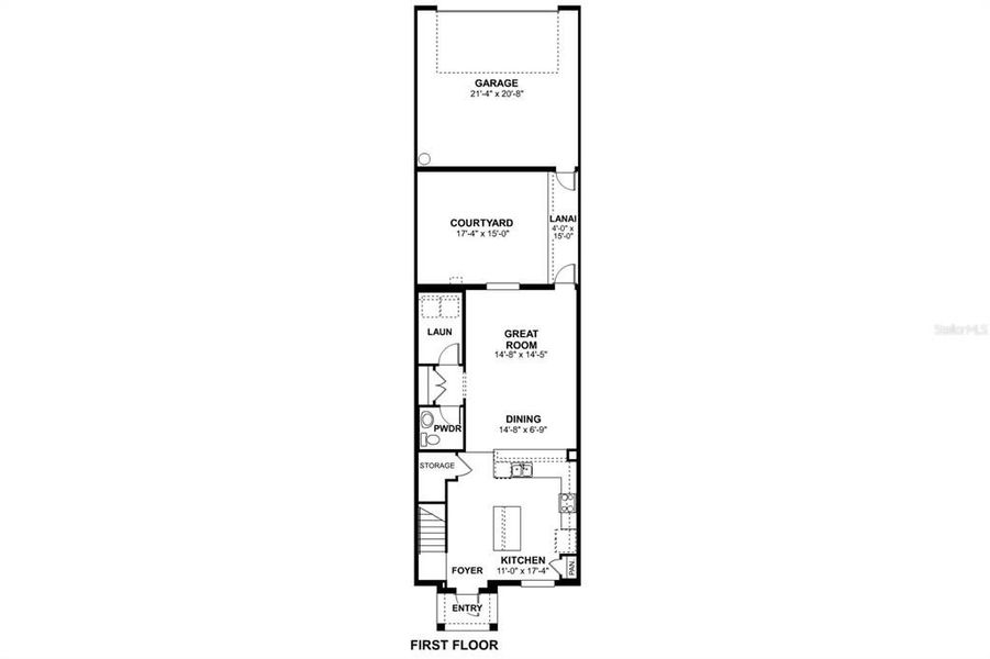 2D floor plan layout of this home in , Venice, FL (Image 2).