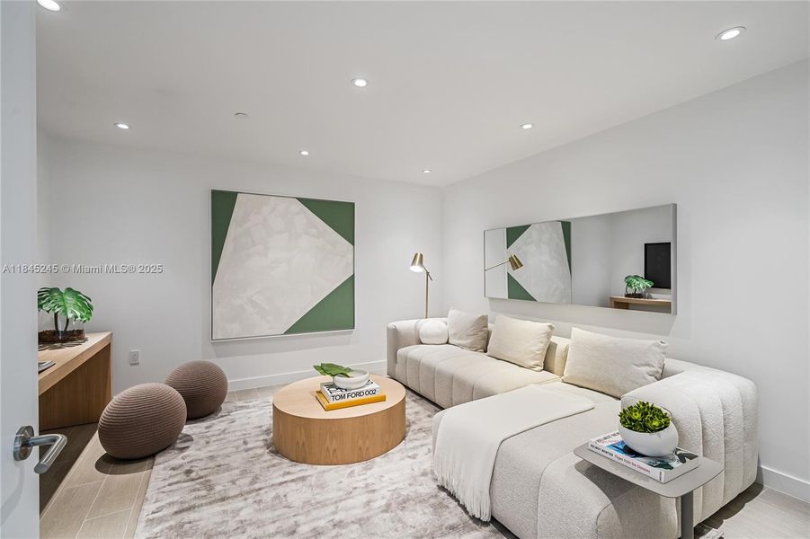 Furnished interior view inside a new home in Five Park, Miami Beach (Image 16).