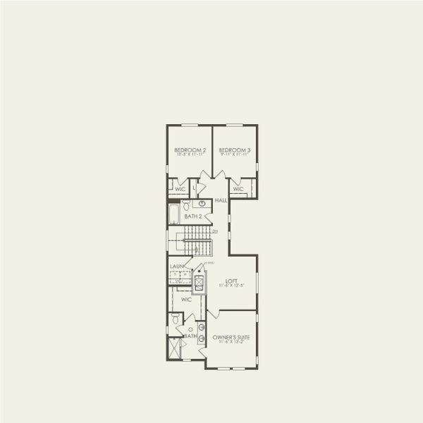 2D floor plan layout for the Rowen by Pulte Homes in Barefoot Village, Longmont, CO (Image 4). 2D floor plan layout for the Rowen by Pulte Homes in Barefoot Village, Longmont, CO (Image 4).