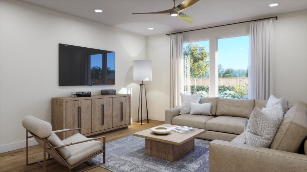 Representative furnished interior of a home built from the 4012 by Risewell Homes in Parkton Square, Kyle (Image 4).