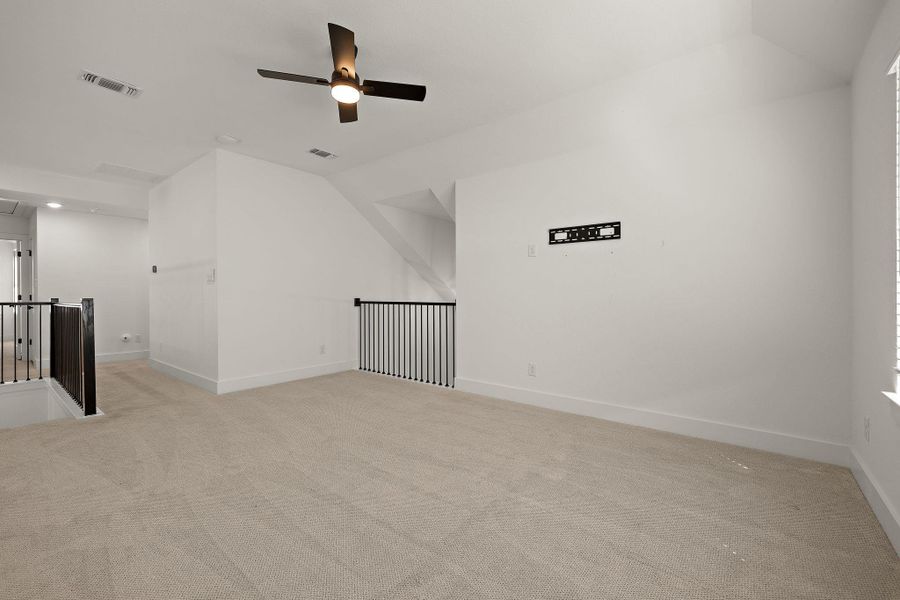 Whether it's gaming, a movie night or exercise that you love, this space can accommodate. Whether it's gaming, a movie night or exercise that you love, this space can accommodate.