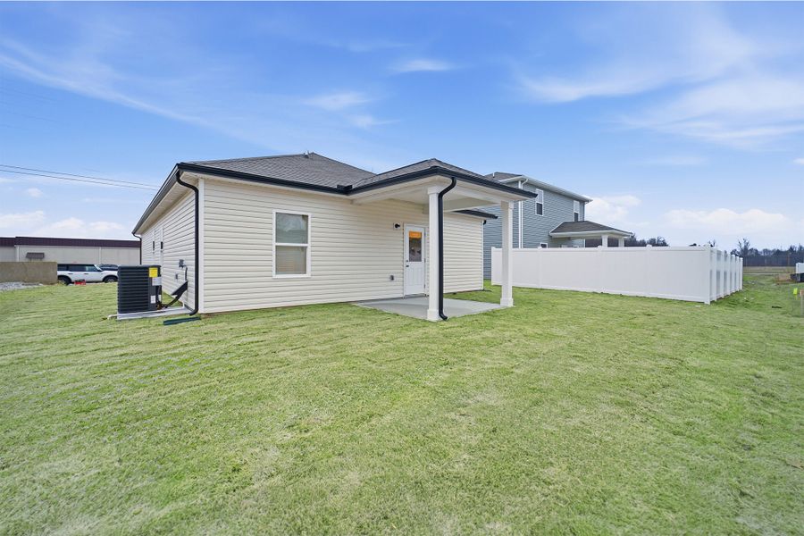 Exterior details and patio area of a home in Stonehenge, Manchester (Image 4). Exterior details and patio area of a home in Stonehenge, Manchester (Image 4).