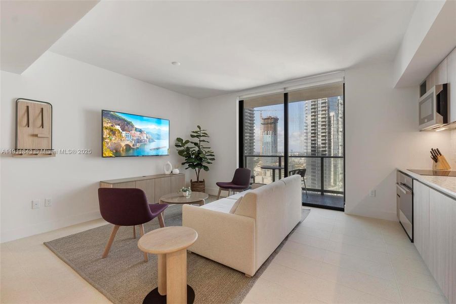 Furnished interior view inside a new home in , Miami (Image 19).