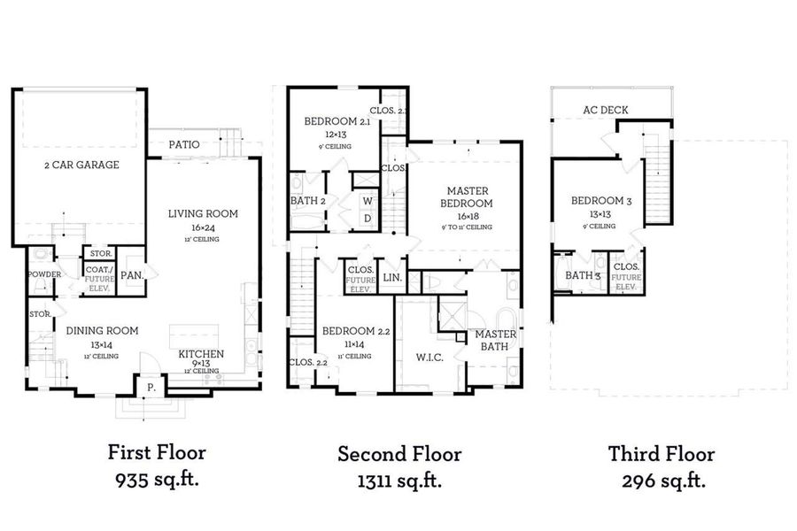 4 Bedroom Home - First Floor Living - Bedroom 4 being by itself on the 3rd Floors gives you some much versatility!