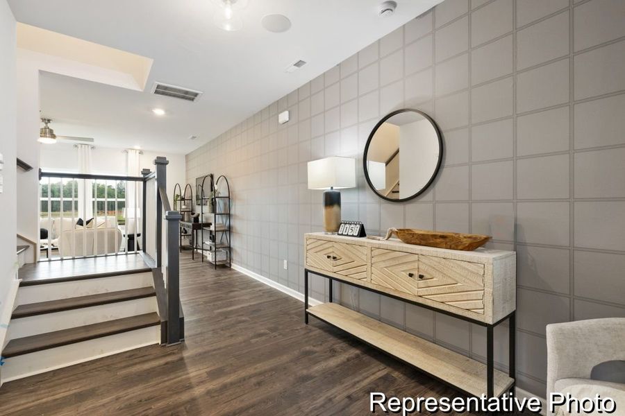 Furnished interior view inside a new home in Lowell Woods, Lowell (Image 1).