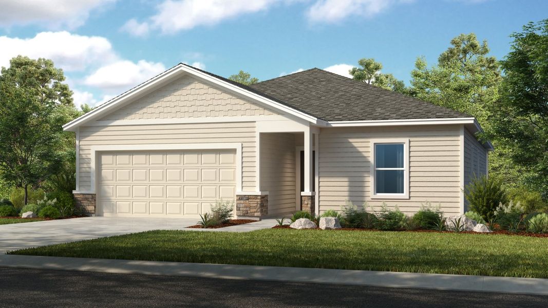 Representative exterior photo of a completed home built from the Hawk by Taylor Morrison in Coopers Meadow, Jacksonville, FL (Image 3).