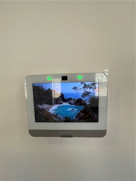 This wall-mounted display provides seamless contro