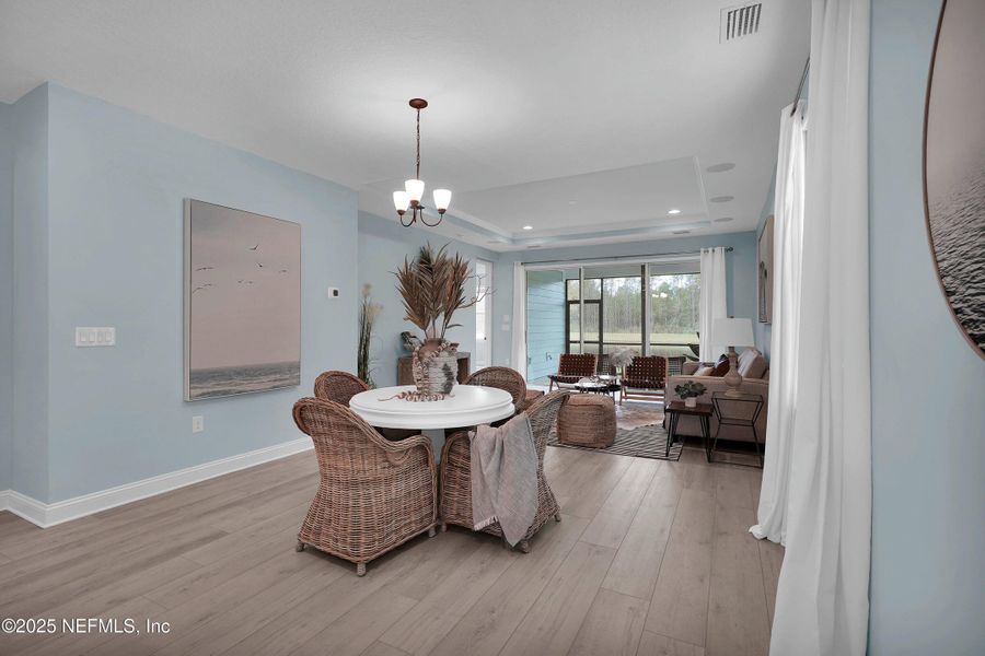 Furnished interior view inside a new home in Seabrook Village at Nocatee, Ponte Vedra (Image 10). Furnished interior view inside a new home in Seabrook Village at Nocatee, Ponte Vedra (Image 10).