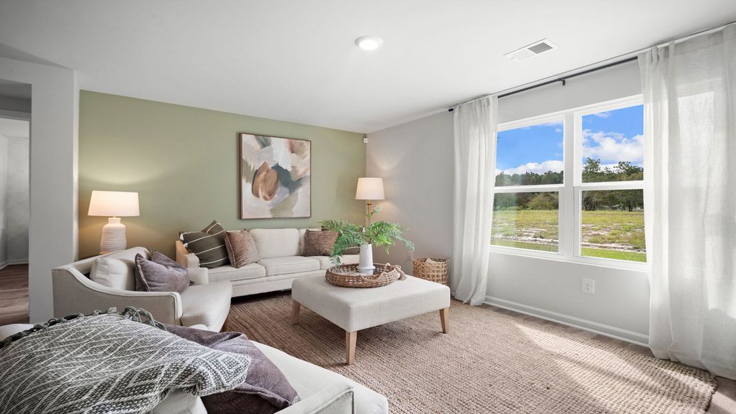 Furnished interior view inside a new home in The Groves at Bees Creek, Ridgeland (Image 15).