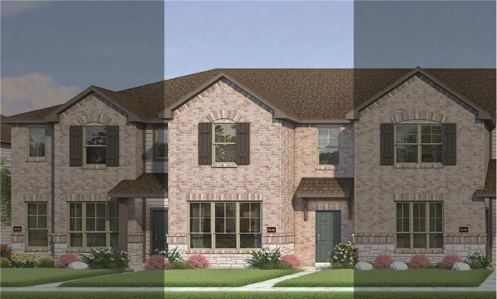 Travis with Elevation 6A Stone Exterior 2023 Townhomes