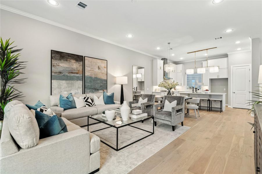 Elevated living space with a full sliding balcony door - offering tons of natural light