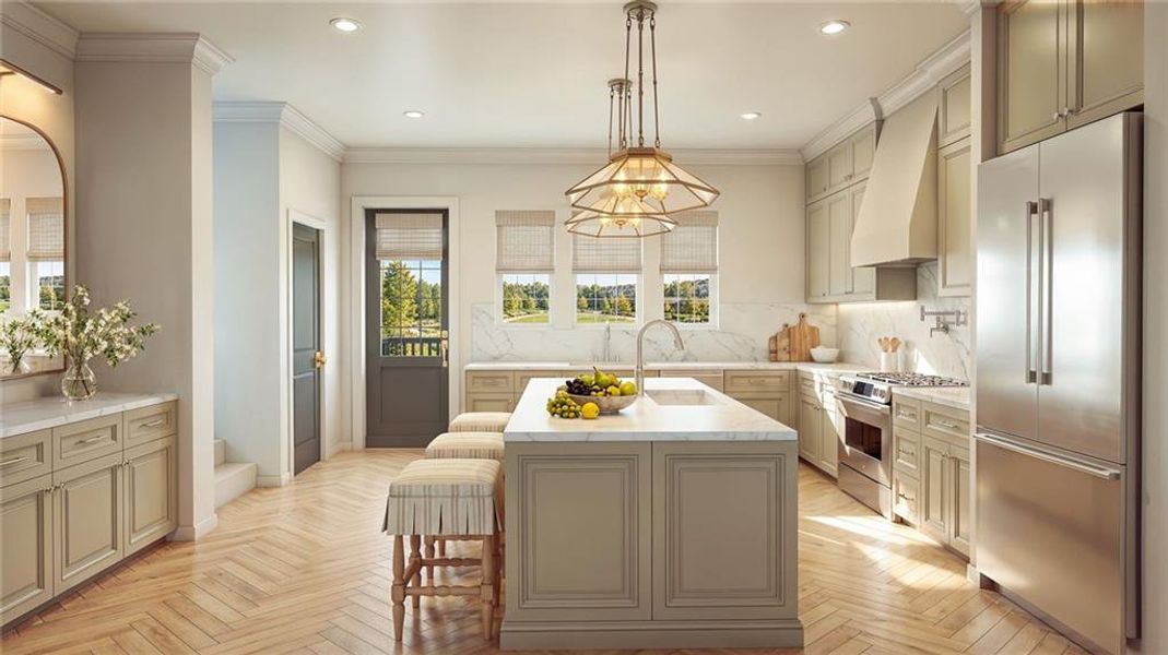 Furnished interior view inside a new home in , Alpharetta (Image 17).