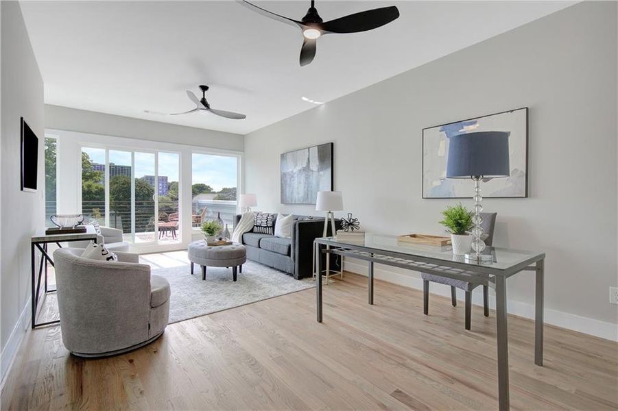 Furnished interior view inside a new home in , Atlanta (Image 37).