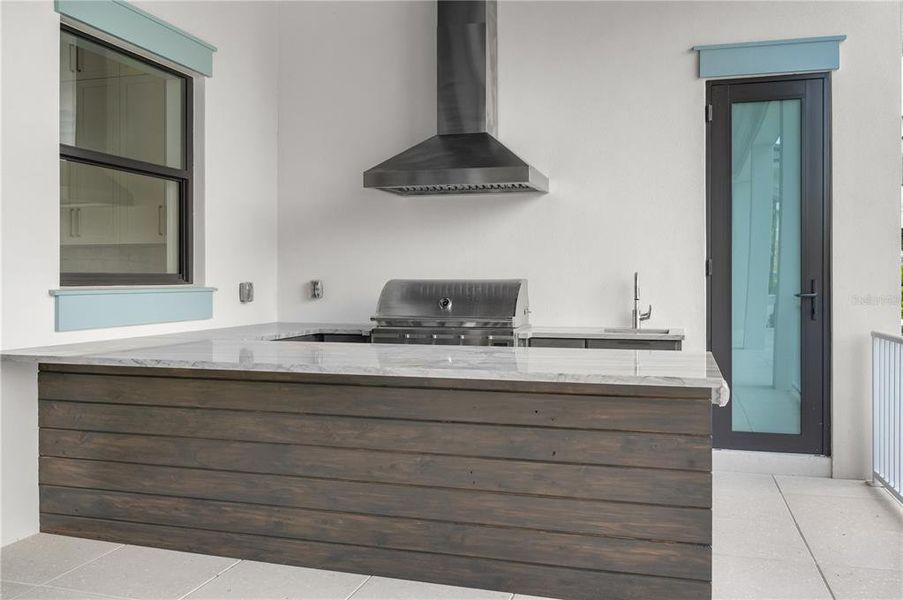 Full Summer Kitchen with Gas Coyote™ 36" Stainless Steel Grill and NatureKast™ Cabinetry