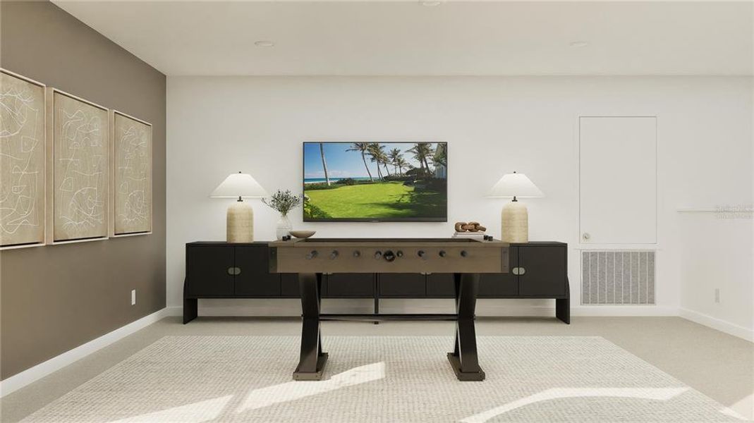 Furnished interior view inside a new home in Wellness Ridge, Clermont (Image 22). Furnished interior view inside a new home in Wellness Ridge, Clermont (Image 22).