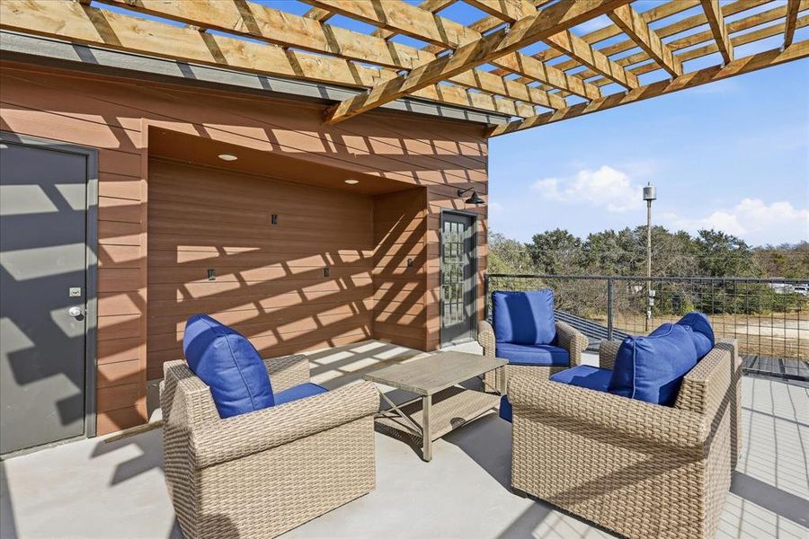 Exterior details and patio area of a home in , Stephenville (Image 4).