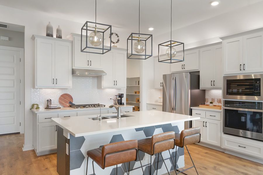 Representative furnished interior of a home built from the Austin – 45′ Lot by Chesmar Homes in Bridgeland, Cypress (Image 4).