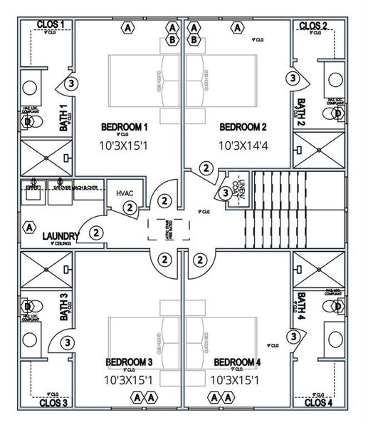 2D floor plan layout of this home in , Waco, TX (Image 4).