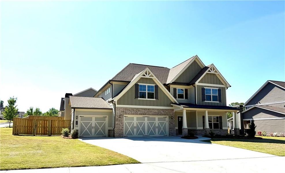 Front exterior of a new home in , Jefferson, GA, highlighting curb appeal (Image 18).